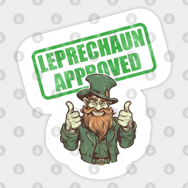 Leprechaun Approved Sticker by QwerkyShirts